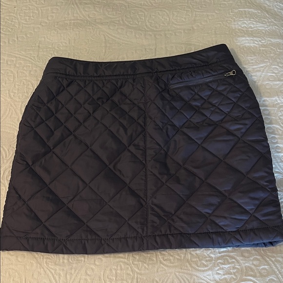 The North Face Oh Dee Oh Quilted Greystone Blue Primaloft Snap-Up Skirt, Size 4 - Picture 3 of 6